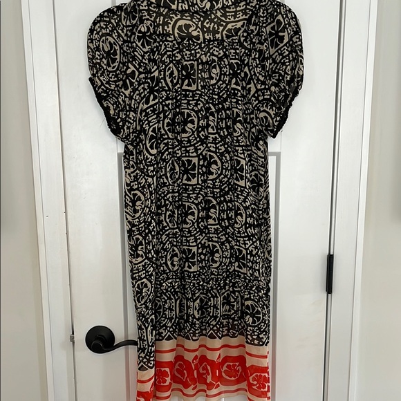 Anna Sui Black and Taupe Puff Sleeve Tunic - Picture 4 of 7